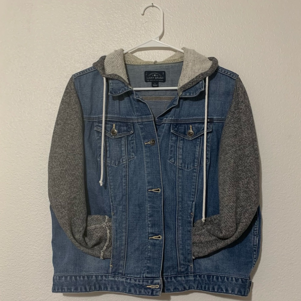 Lucky Brand Denim/Cotton 3/4 Length Sleeve Jacket